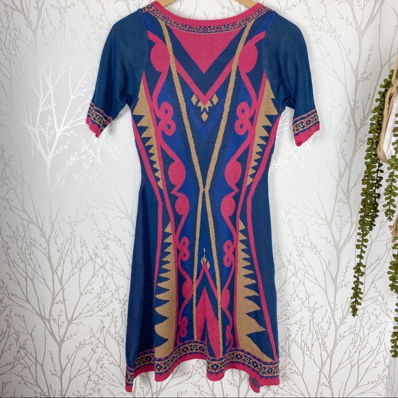 FLYING TOMATO Colorful Knit Mini Sweater Dress Med - Picture 11 of 11